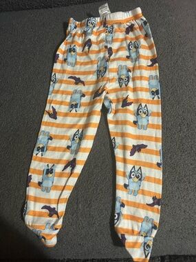 Bluey Striped Orange & White pajama pants